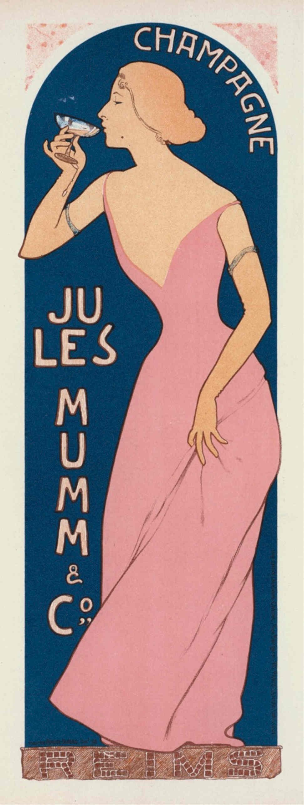 Vintage Champagne Mumm Vintage Retro Advert Poster