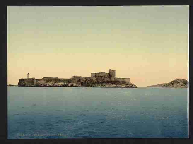 Vintage Chateau dIf from the sea Marseilles A4 Photo Print