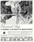 Vintage Chef Grapes 1930s Vintage Retro Advert Poster
