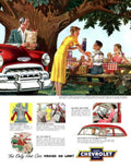 Vintage Chevrolet Picnic 1950s Vintage Retro Advert Poster