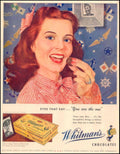 Vintage Chocolates Woman 1950s Vintage Retro Advert Poster