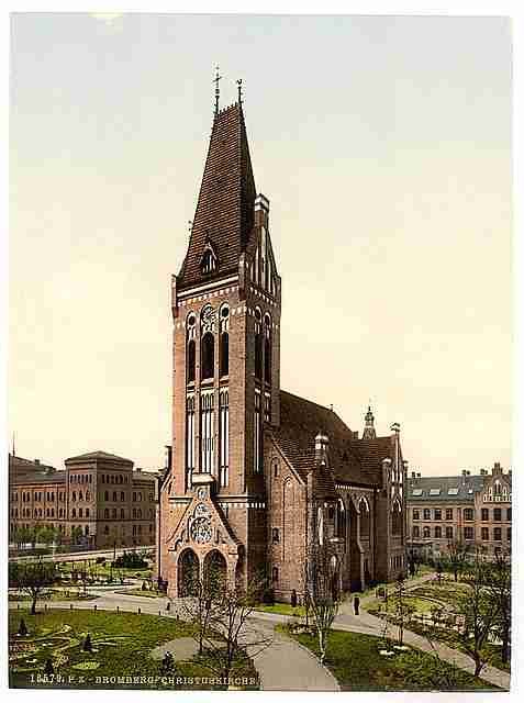 Vintage Christ Church Bromberg Silesia A4 Photo Print