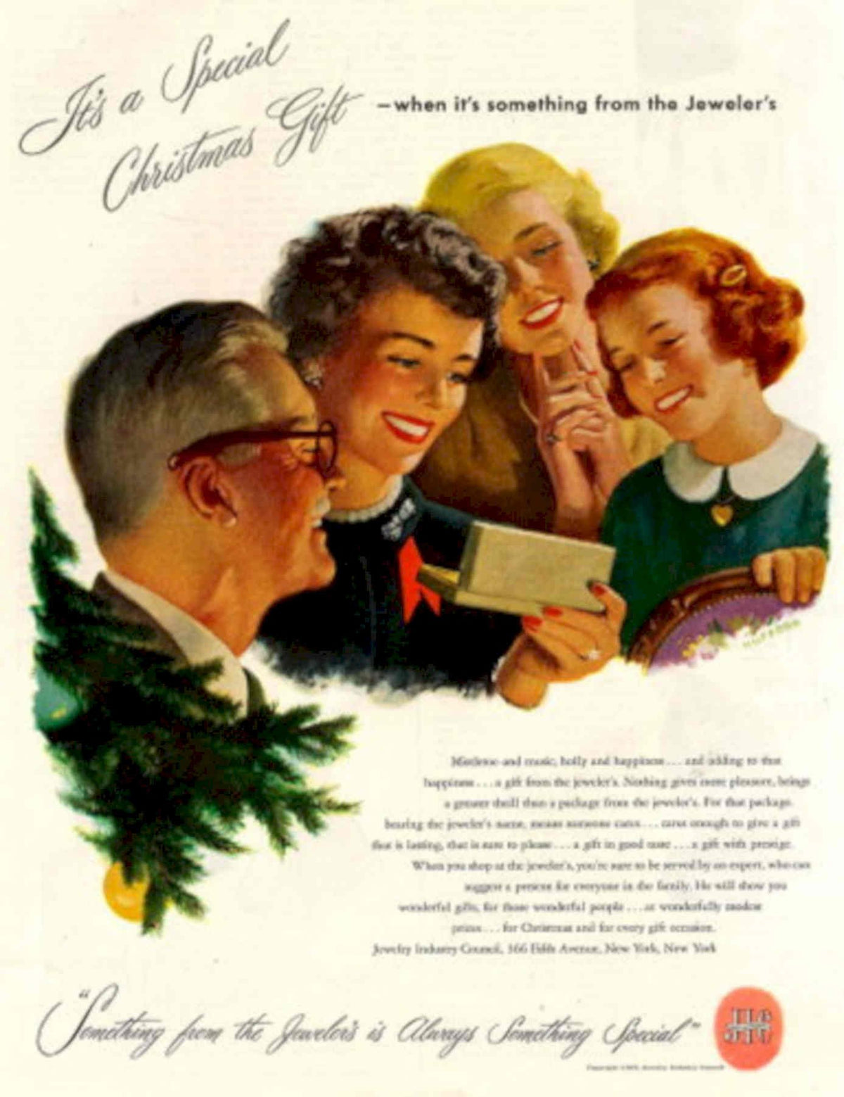 Vintage Christmas Gift 2 1950s Vintage Retro Advert Poster