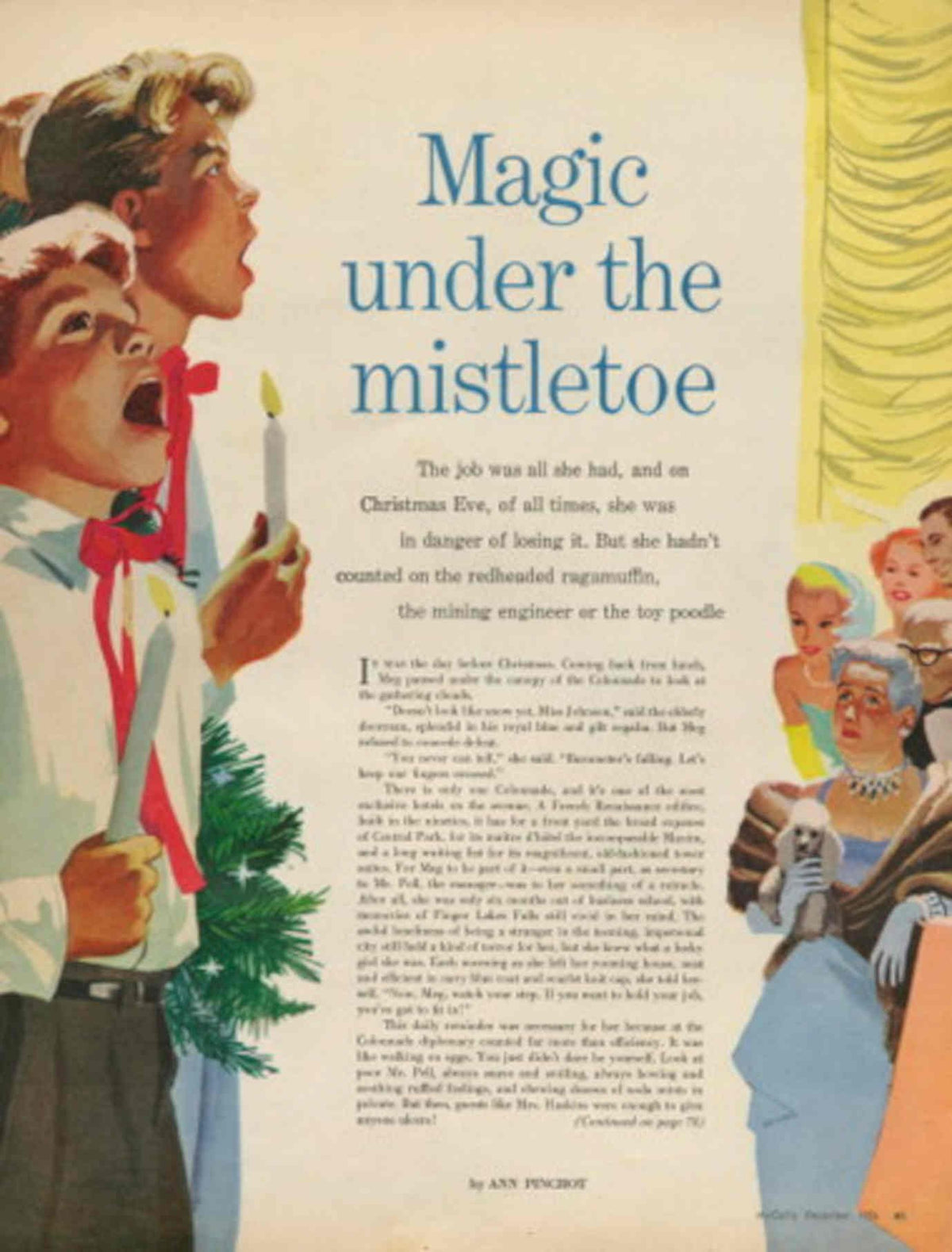 Vintage Christmas Girl 1 1950s Vintage Retro Advert Poster