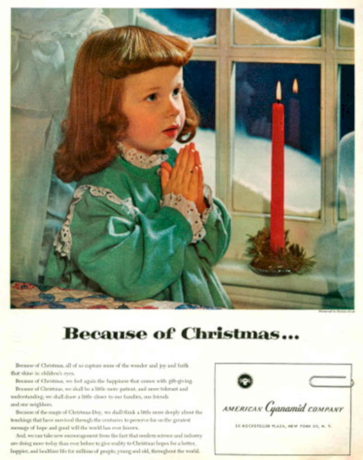 Vintage Christmas Girl 2 1950s Vintage Retro Advert Poster