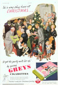 Vintage Christmas Party 1950s Vintage Retro Advert Poster