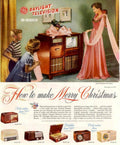 Vintage Christmas Tv 1930s Vintage Retro Advert Poster