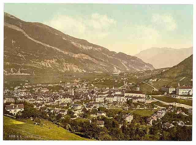 Vintage Chur Grisons A4 Photo Print