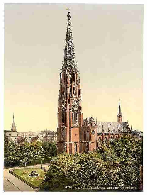 Vintage Church Bremerhafen Hanover A4 Photo Print