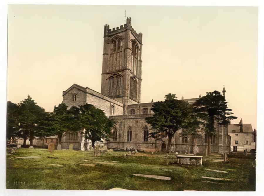 Vintage Church Ludlow England A4 Photo Print
