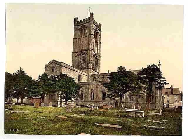 Vintage Church Ludlow A4 Photo Print