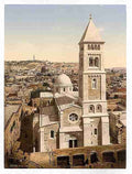 Vintage Church of St Saviour Jerusalem A4 Photo Print