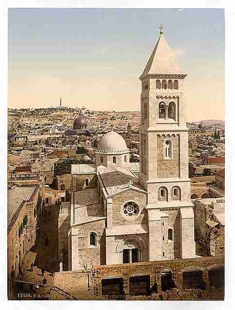 Vintage Church of St Saviour Jerusalem A4 Photo Print