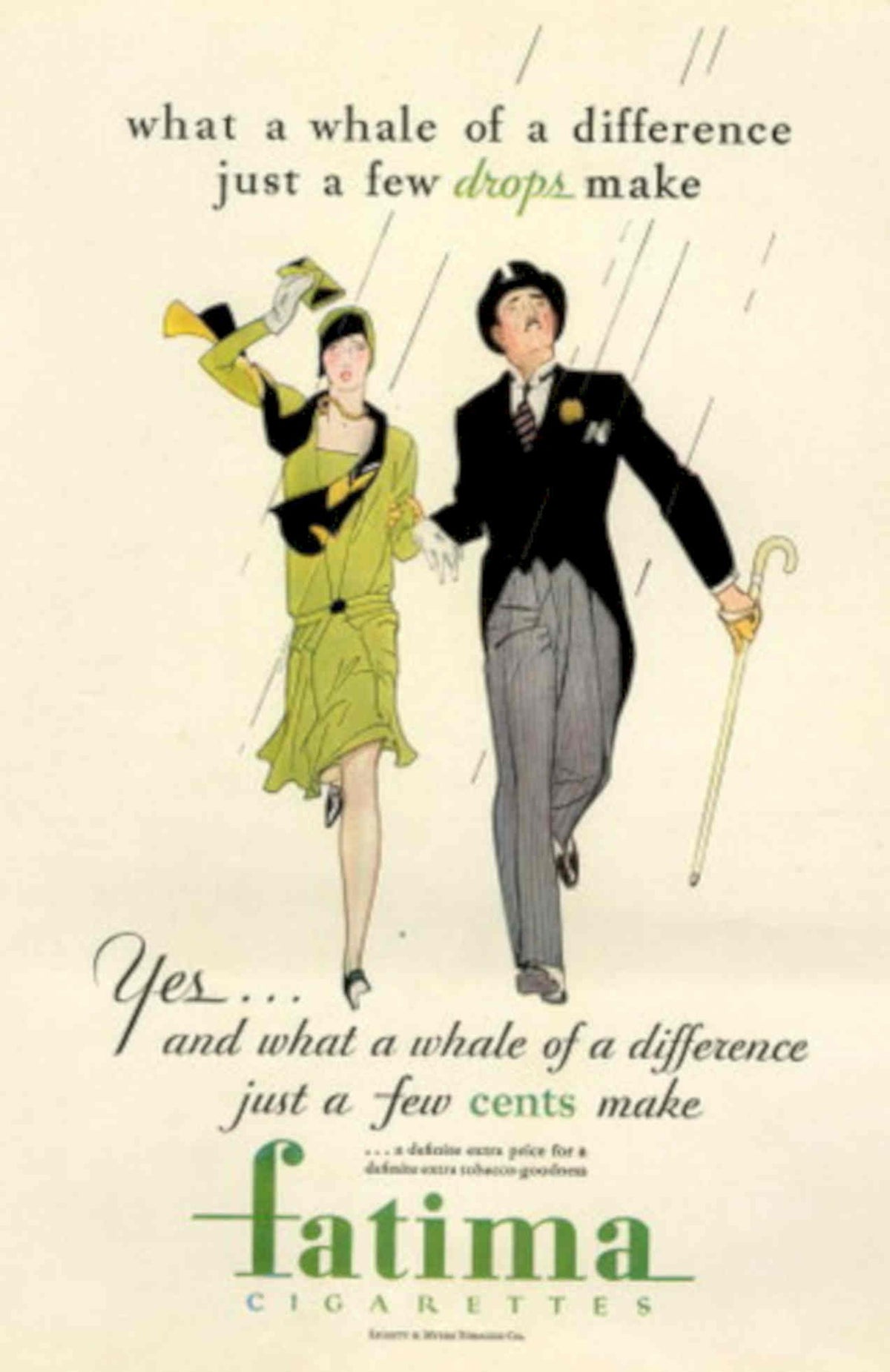 Vintage Cigarette Fatima 1930s Vintage Retro Advert Poster