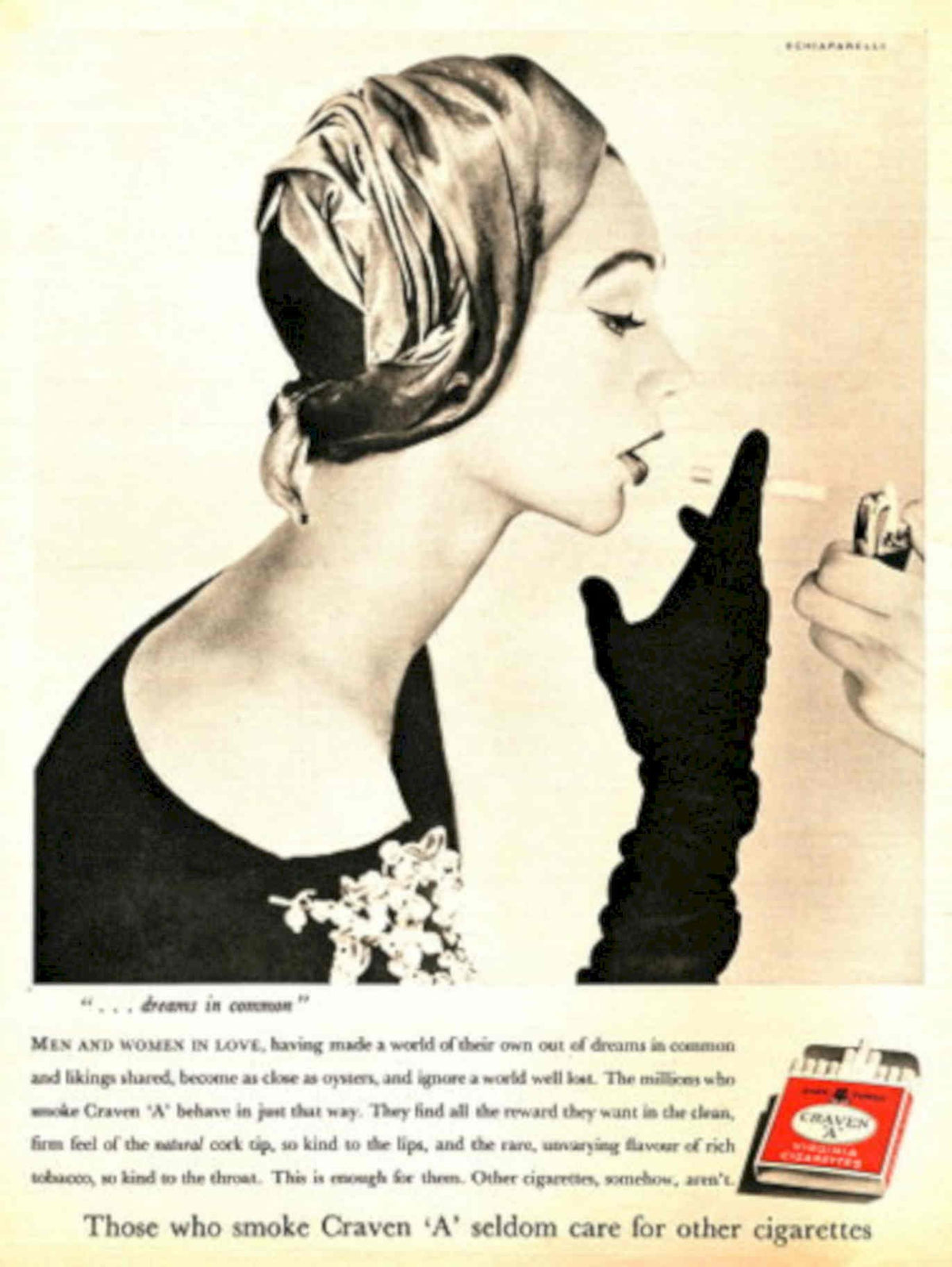 Vintage Cigarette Woman 1950s Vintage Retro Advert Poster
