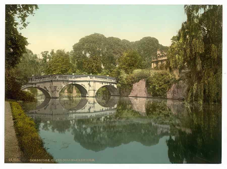 Vintage Clare College And Bridge Cambridge England A4 Photo Print