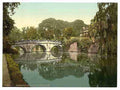 Vintage Clare College and Bridge Cambridge A4 Photo Print