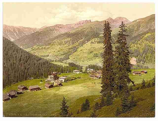 Vintage Clavadel Graubunden Grisons A4 Photo Print