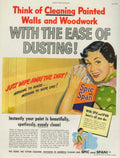 Vintage Cleaning Span 1940s Vintage Retro Advert Poster