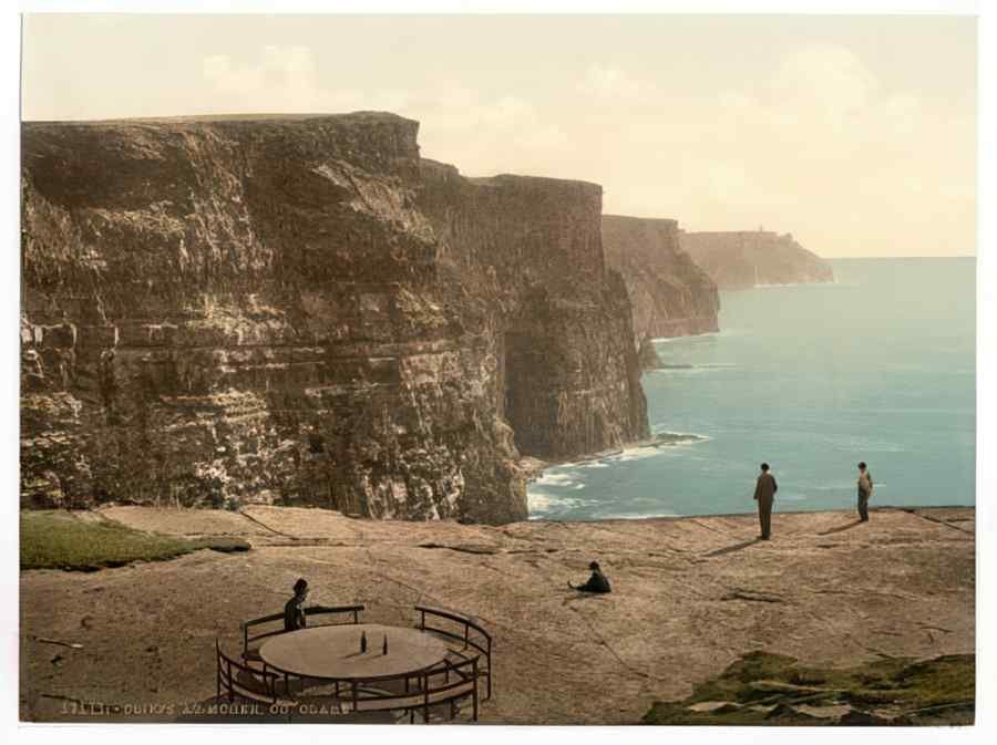Vintage Cliffs At Moher County Claire Ie Clare Ireland A4 Photo Print