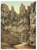 Vintage Cliffs I Cheddar A4 Photo Print