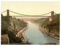 Vintage Clifton Suspension Bridge From The Cliffs Bristol England A4 Photo Print