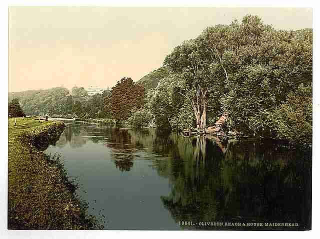 Vintage Cliveden Reach & House Maidenhead London & suburbs A4 Photo Print