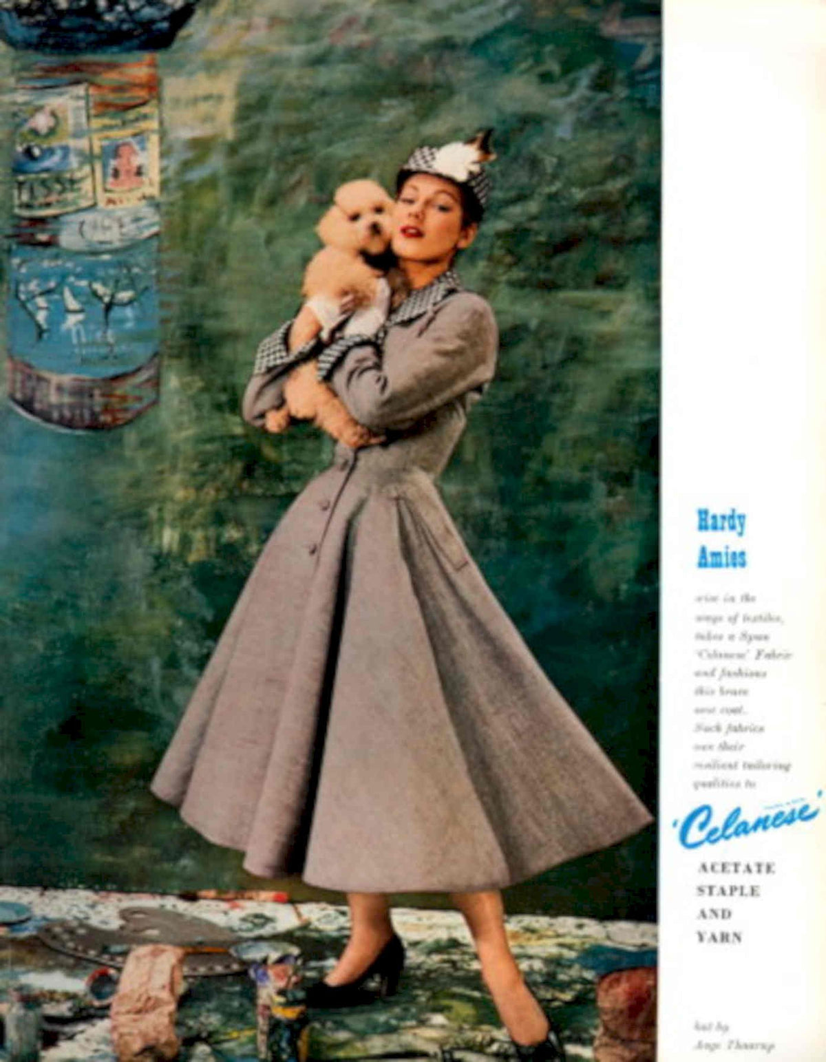 Vintage Coat Woman 1950s Vintage Retro Advert Poster