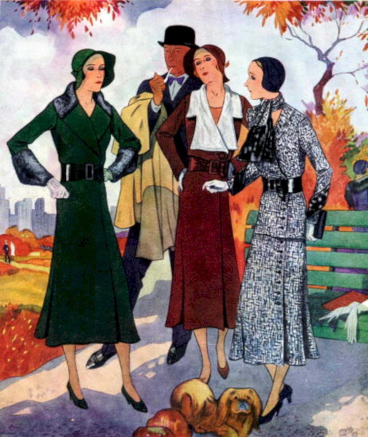 Vintage Coats Women 1930s Vintage Retro Advert Poster