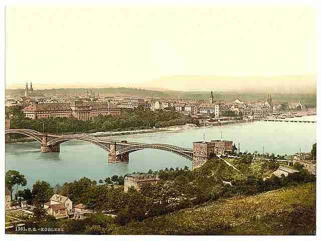 Vintage Coblenz the Rhine A4 Photo Print