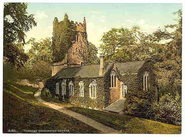 Vintage Cockington Church Torquay A4 Photo Print