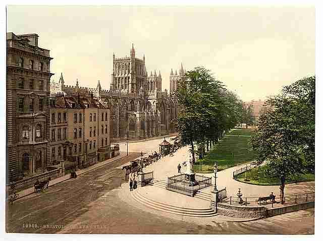 Vintage College Green Bristol A4 Photo Print