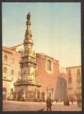 Vintage Column of the Virgin Piazza Trinità Maggiore Naple A4 Photo Print