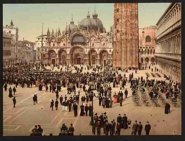 Vintage Concert in St Marks Place I Venice A4 Photo Print