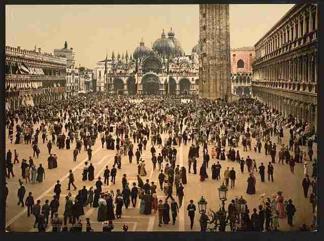 Vintage Concert in St Marks Place Venice A4 Photo Print