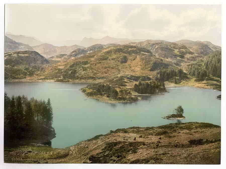Vintage Coniston Tarn Howes Lake District England A4 Photo Print
