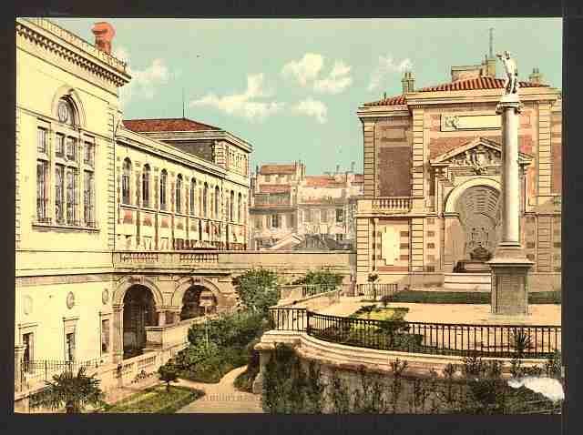 Vintage Conservatoire de musique et la bibliotheque Marseilles A4 Photo Print
