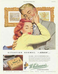 Vintage Couple Chocolates 1950s Vintage Retro Advert Poster