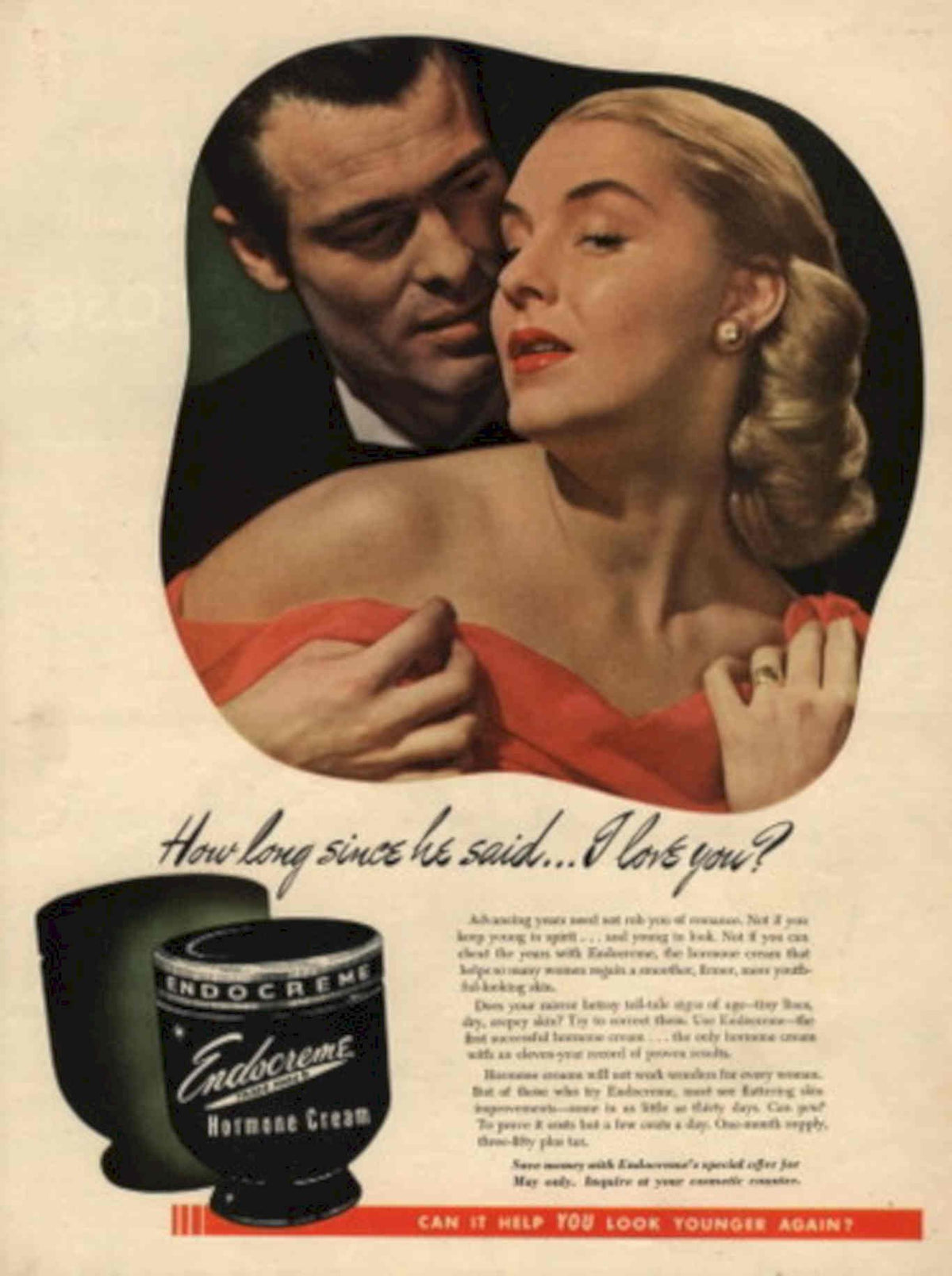 Vintage Couple Cream 1940s Vintage Retro Advert Poster