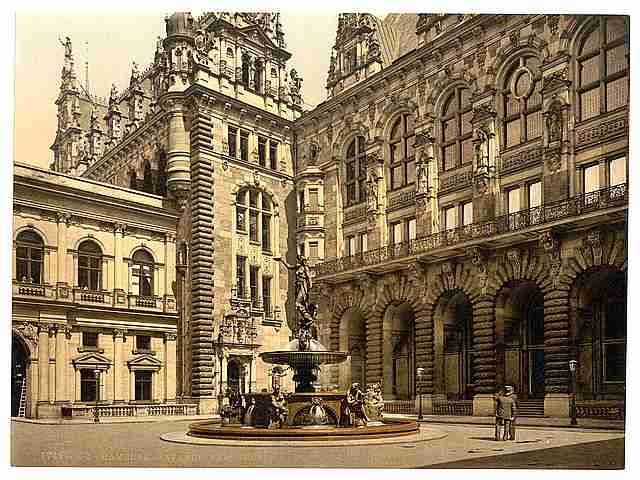 Vintage Court House Hamburg A4 Photo Print