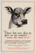 Vintage Cow Poster American World War II Advert Poster