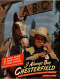 Vintage Cowboy Chesterfield 1940s Vintage Retro Advert Poster