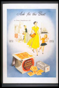 Vintage Creamer Crackers 1950s Vintage Retro Advert Poster