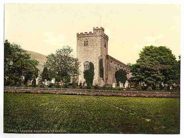 Vintage Crosthwaite Church Lake District A4 Photo Print
