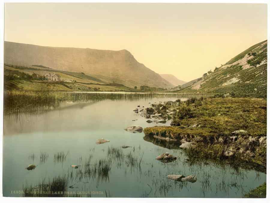 Vintage Cwernan Lake And Cader Idris Ie Cadair Idris Wales A4 Photo Print