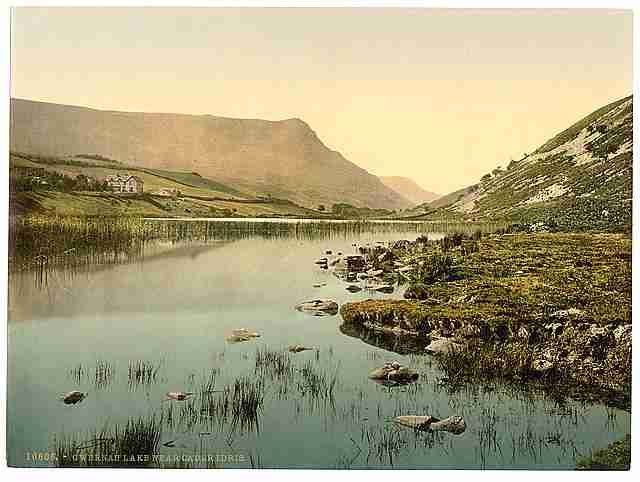 Vintage Cwernan Lake and Cader Idris A4 Photo Print