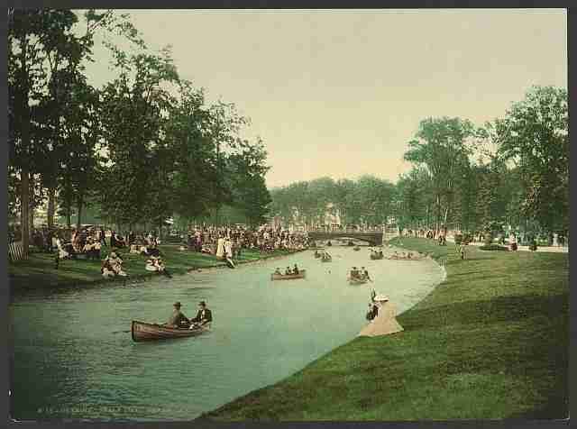 Vintage Detroit Belle Isle Grand Canal A4 Photo Print