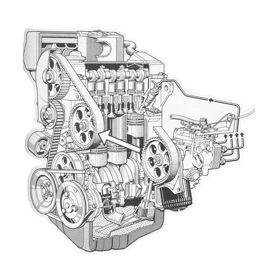 Vintage Diesel Truck Engine cutaway A4 Photo Print