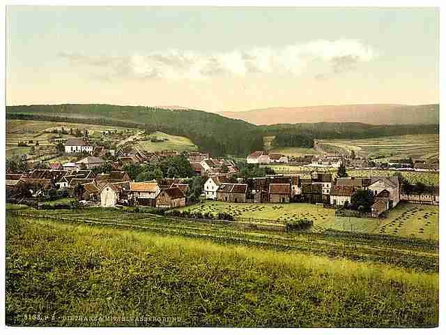 Vintage Dietharz and Mittelwassergrund Thuringia A4 Photo Print