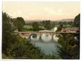 Vintage Dinham Bridge Ludlow England A4 Photo Print